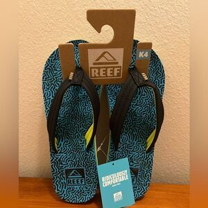 REEF Ahi Kids Flip Flops- Size 4